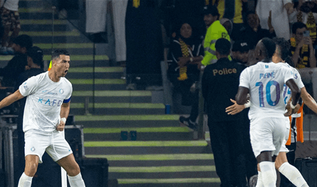 أصبح في صدارة هدّافي الدوري.. رونالدو يقود النصر إلى فوز كبير على الاتحاد أصبح في صدارة هدّافي الدوري.. رونالدو يقود النصر إلى فوز كبير على الاتحاد