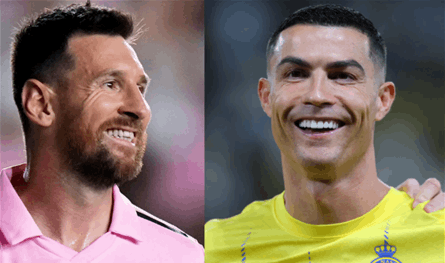 لقاء العمالقة والرقصة الأخيرة.. ميسي ورونالدو بمباراة للتاريخ في السعودية لقاء العمالقة والرقصة الأخيرة.. ميسي ورونالدو بمباراة للتاريخ في السعودية
