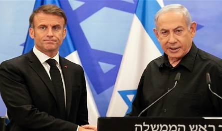 ماكرون لـ&quot;نتنياهو&quot;: نؤكّد العمل على نزع فتيل التصعيد بين لبنان وإسرائيل