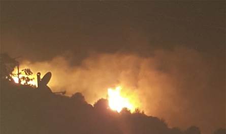حريق كبير في محمية بنتاعل جبيل (صورة وفيديو)