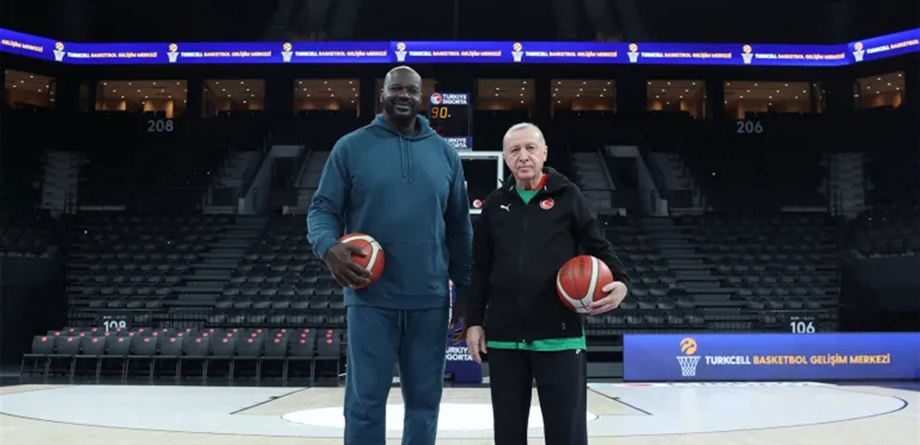أسطورة الـ NBA شاكيل أونيل يشارك الرئيس التركي فعاليات رياضية