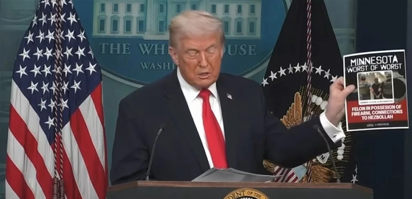 ترامب يعرض صورة لأحد الموقوفين في ولاية مينيسوتا.. ما علاقة حزب الله؟