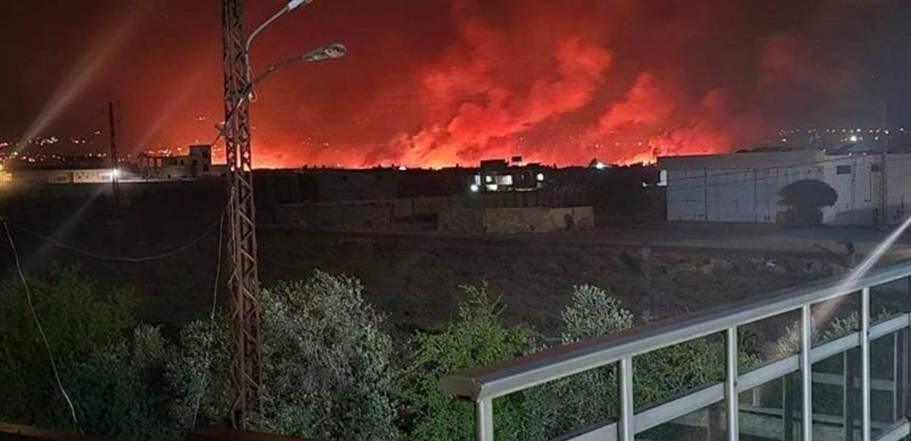 بالفيديو.. هذا ما وثقته كاميرات المراقبة للغارات عند الحدود اللبنانية - السورية