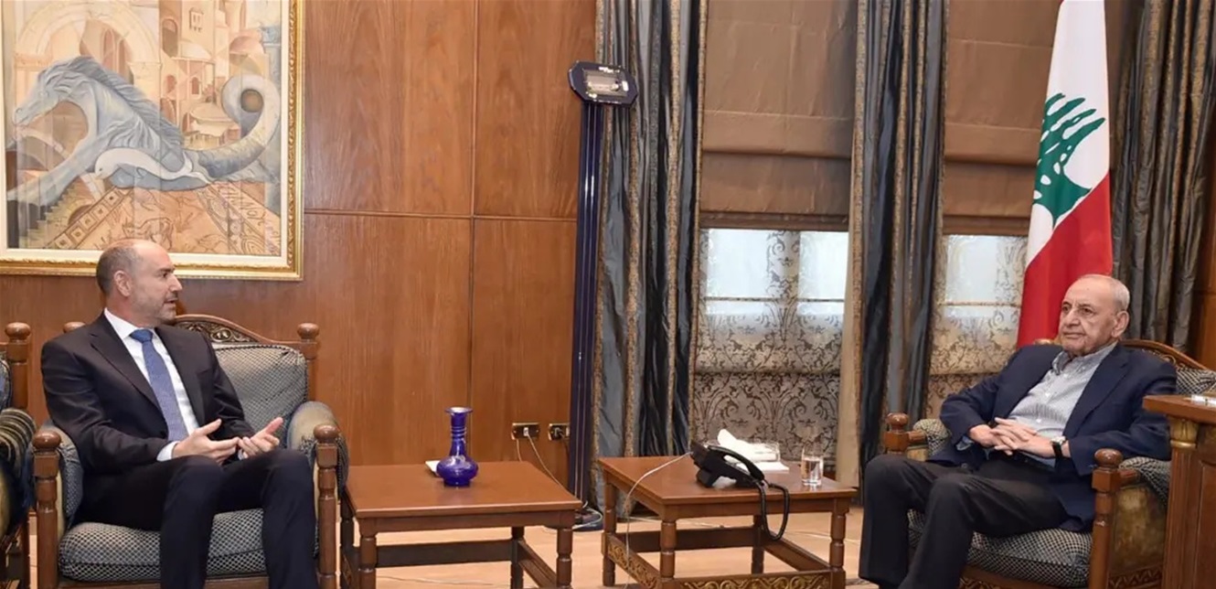 بري استقبل عكر والعريضي ومحافظ الجنوب