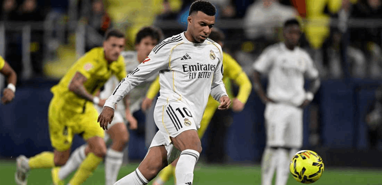 مبابي يقود ريال مدريد للصدارة بثنائية في شباك فياريال