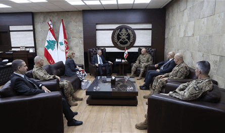 قائد الجيش بحث مع سفير الاتحاد الاوروبي في سبل دعم المؤسسة العسكرية