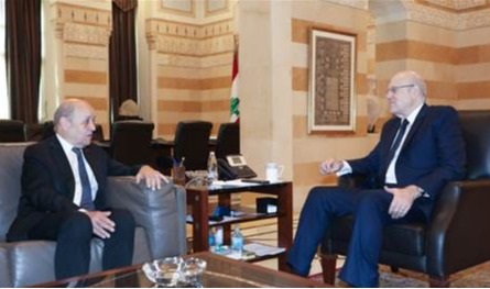 لودريان زار ميقاتي في السرايا: لتوحيد المواقف والإسراع بإنجاز استحقاق الرئاسة