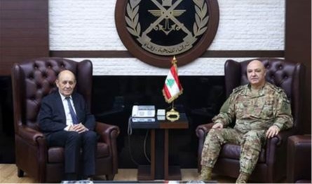 لودريان التقى قائد الجيش: سنستمرّ في الدعم المطلق للمؤسسة العسكرية
