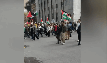 بالفيديو.. تظاهرة داعمة لغزة وفلسطين في مونتريال - كندا