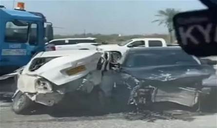 شاحنة اصطدمت بـ11 سيارة وقتلت 3 أشخاص.. شاهدوا هذا الفيديو المروّع من عمان