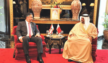 سلام التقى وزير المال والاقتصاد البحريني: لتعزيز التبادل التجاري بين البلدين