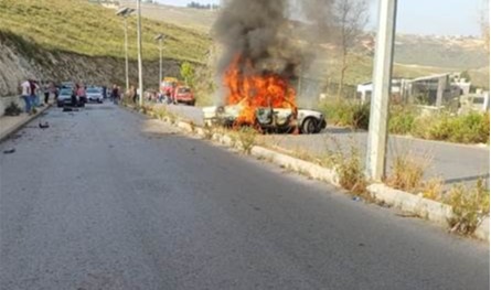 شهيد وعدد من الجرحى..  غارة اسرائيلية تستهدف سيارة في النبطية (صور وفيديو)
