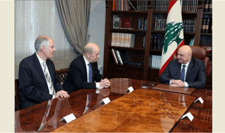 الرئيس عون التقى لودريان: للضغط على اسرائيل للالتزام باتفاق وقف النار 