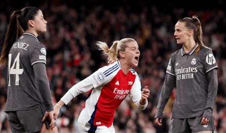 آرسنال يقصي ريال مدريد من دوري أبطال أوروبا للسيدات