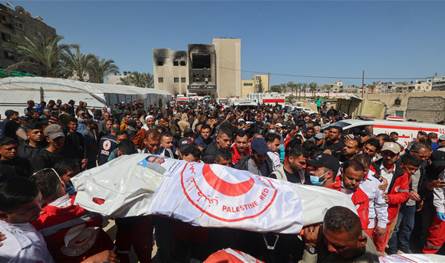 فلسطين تدين التحقيق الإسرائيلي في مقتل 15 مسعفاً