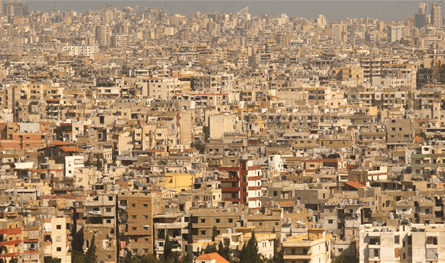 إنهيار جزء من مبنى في الضاحية الجنوبية