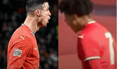 رد فعل رونالدو على إنجاز ابنه مع منتخب البرتغال (صورة)