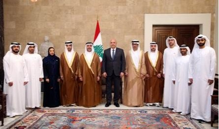 وفد إماراتي في بيروت... وعون يؤكّد متانة العلاقة بين البلدين