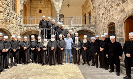 شيخ العقل زار &quot;خلوة القطالب&quot; والمجلس الديني في المختارة واستقبل الرهبنة البوليسية