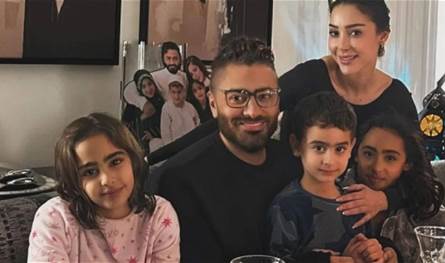 &quot;ما فيش أغلى من الضنا&quot;.. هذا ما قالته فنانة شهيرة لتامر حسني ونجله (صورة)