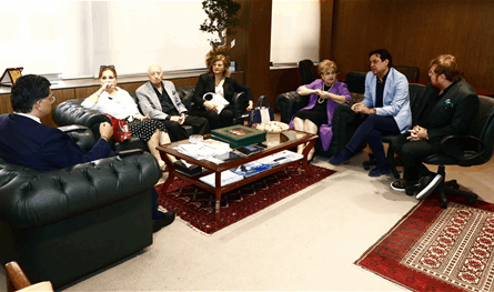 مرقص يستقبل ممثلة الاتحاد العربي للإعلام التنموي في لبنان ووفداً من لجنة &quot;الزمن الجميل&quot;