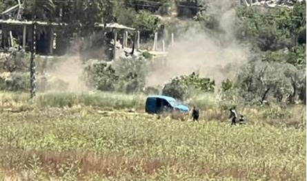 &quot;درون&quot; إسرائيليّة ألقت قنبلة صوتية على مزارعين في بلدة راميا