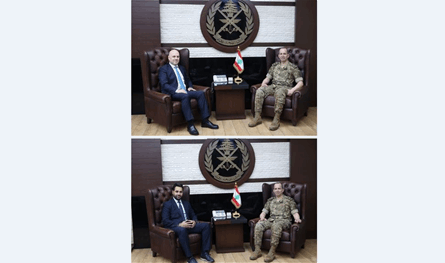 قائد الجيش استقبل حاصباني وحمدان