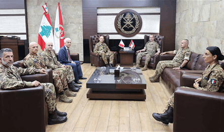 قائد الجيش عرض مع نظيره الإيطالي الأوضاع في لبنان والمنطقة