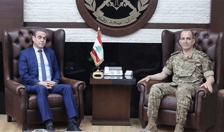 قائد الجيش استقبل نقولا الصحناوي ورئيس الطائفة الكلدانية