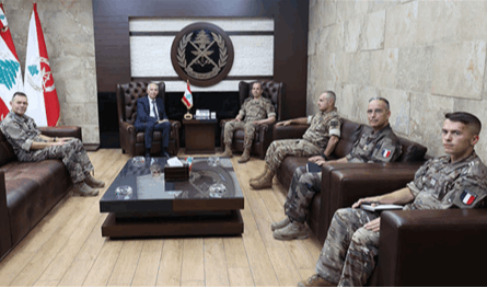 قائد الجيش استقبل السفير الفرنسي وقائداً في القيادة الوسطى الأميركية