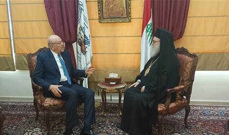 لقاء بين البطريرك يوحنا العاشر وميقاتي 