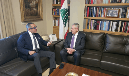 السنيورة إستقبل السفير المصري