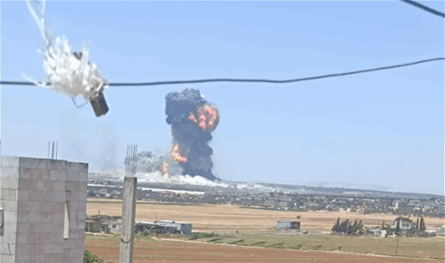 بالفيديو.. انفجار ضخم هزّ إدلب