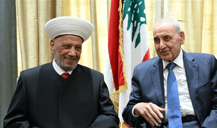 المفتي دريان من عين التينة: وحدة اللبنانيين أقوى سلاح بوجه مخططات إسرائيل