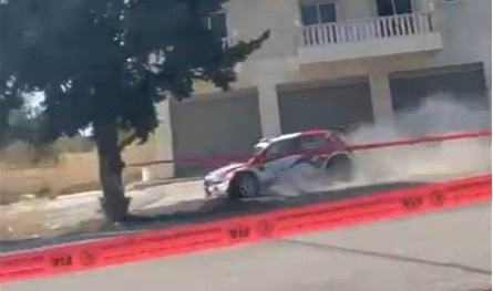 حادث خطير في رالي لبنان... سيارة تنحرف عن مسارها وتطير في الهواء! (فيديو)