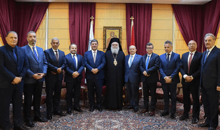 يوحنا العاشر يستقبل بهاء الحريري على رأس وفد في البلمند