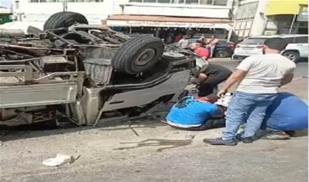 حادث سير في بشامون وسقوط جرحى