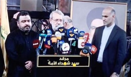 لاريجاني زار ضريح نصرالله: كان رجلاً عظيماً