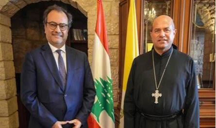الأباتي محفوظ استقبل السفير ربيع الشاعر