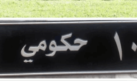 اللوحة رقم &quot;10 حكومي&quot;..!