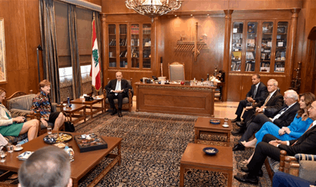 بري بحث مع الوفد الأميركي في مستجدات الأوضاع في لبنان 