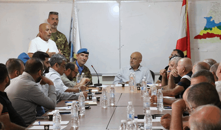 لقاء في مقر اتحاد بلديات قضاء صور مع قائد الكتيبة الإيطالية