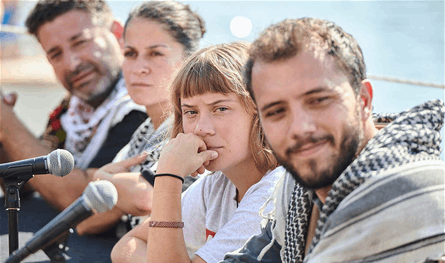 &quot;أسطول الصمود&quot;.. ينطلق من برشلونة نحو غزة وممثل على القافلة