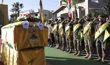 حزب الله شيّع الشهيد إبراهيم علي توبي في بلدة ميفدون