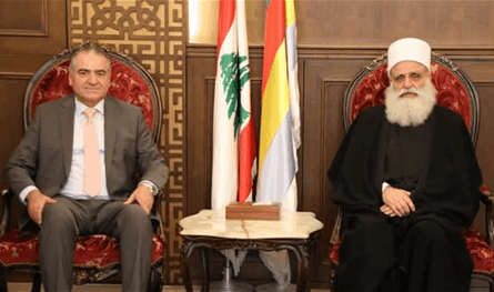 لقاء وطني واغترابي بين شيخ العقل وسفير لبنان في الجزائر