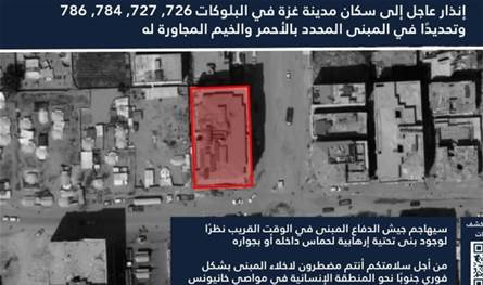 إنذار إسرائيليّ عاجل لسكان غزة: أخلوا مبنى الرؤيا