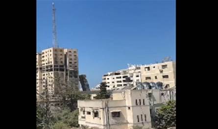 فيديو من غزة... هكذا انهار &quot;برج السوسي&quot; بعدما قصفته طائرات إسرائيليّة