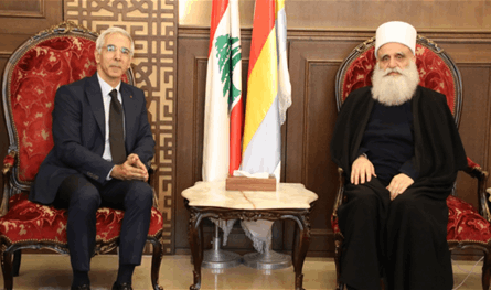 شيخ العقل استقلب سفير لبنان في الفاتيكان 