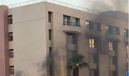 بالفيديو.. انفجار مسيّرة داخل فندق في إسرائيل 