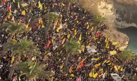 فيديو من منطقة الروشة: لبيك يا نصرالله